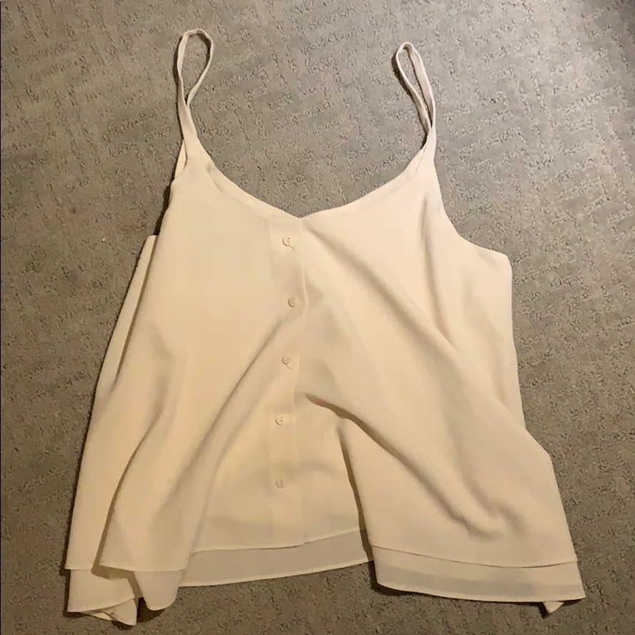 Creme Button Down Blouse
